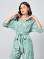 Co Ord Set for Women | Co Ord Set for Women Stylish | Festive Co Ord Set for Women | Travel Co Ord Set for Women | Full Sleeve Women Co-ord set - Image 2