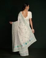 Embroidered Embellished Saree - Image 3