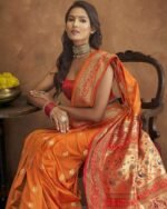 Zari Woven Silk Saree - Image 2