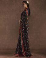 BLACK IRISBUD SAREE Saree - Image 4